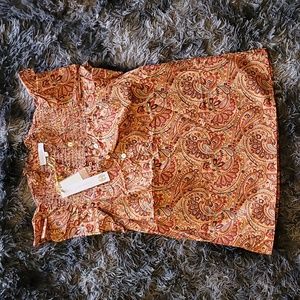House of Harlow 1960 Paisley Rust Top